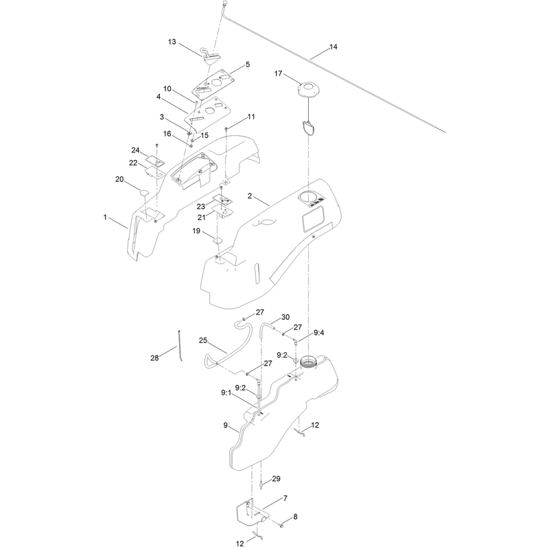 Body Styling and Fuel Tank Assembly