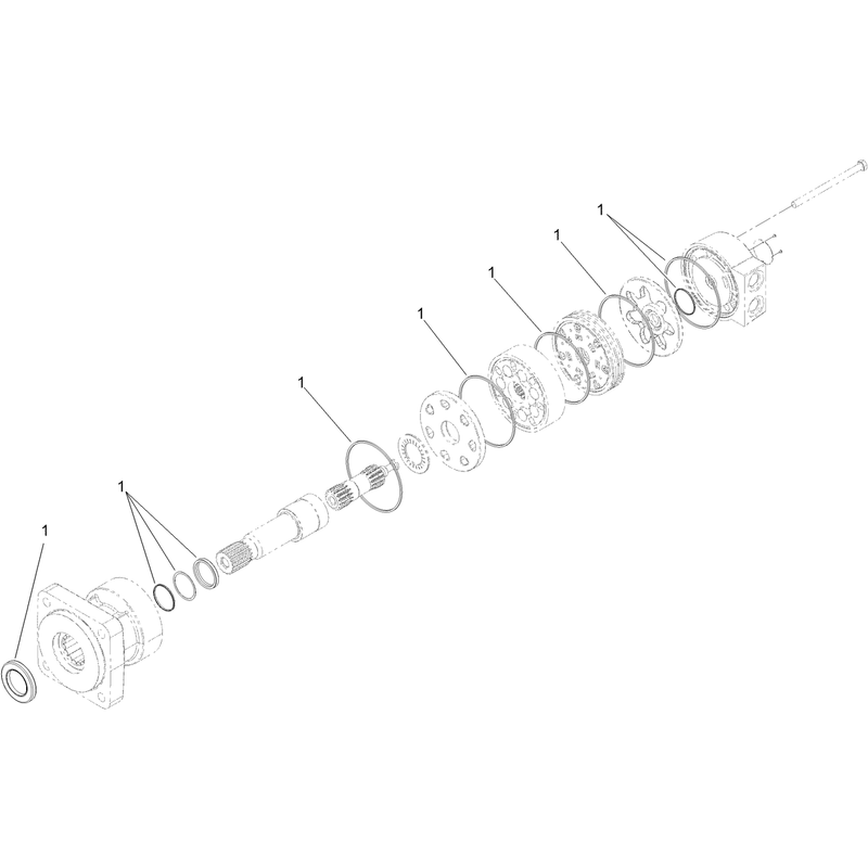 High Torque Hydraulic Motor Assembly No 107-9350