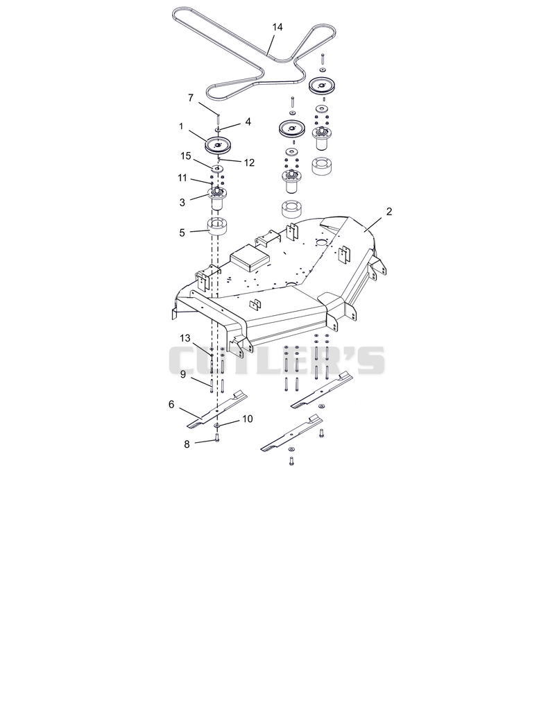 Deck, Spindles, Belts and Blades - Mach One