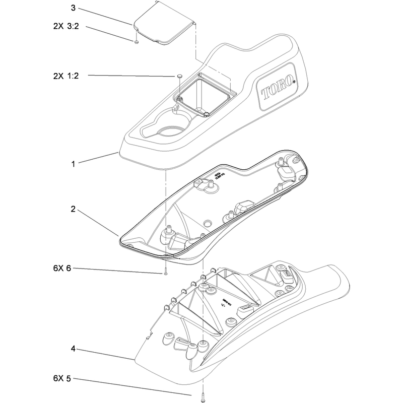 LH Console Assembly No. 115-7403