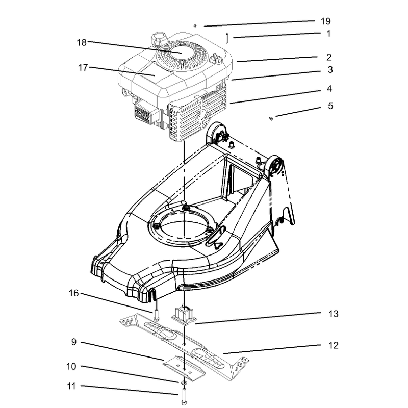 Engine and Blade Assembly