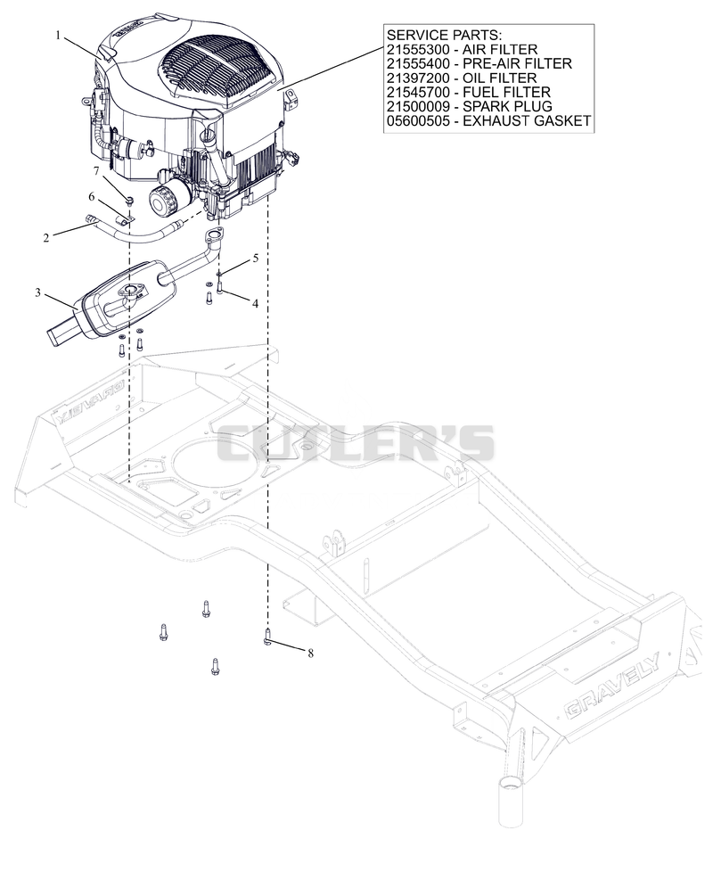 Engine - Kohler KT740