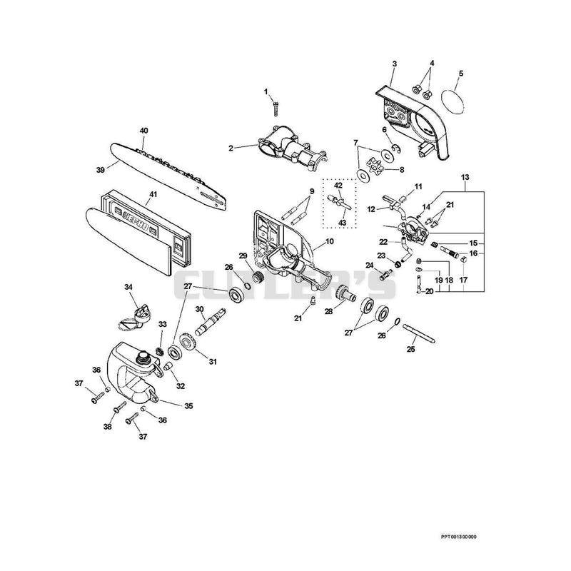 Gear Case, Auto-Oiler, Guide Bar, Chain