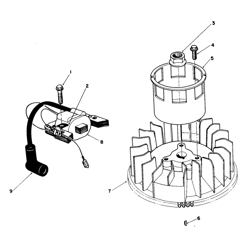 Magneto and Flywheel Assembly Model No Vml0-7
