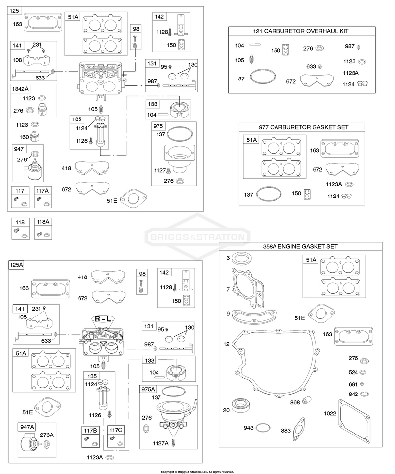 Carburetor, Gasket Set-Engine, Kit - Carburetor Overhaul