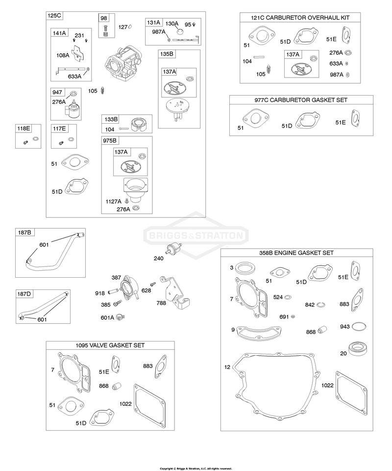 Carburetor, Fuel Supply, Gasket Set - Engine, Gasket Set - Valve, Kit - Carburetor Overhaul
