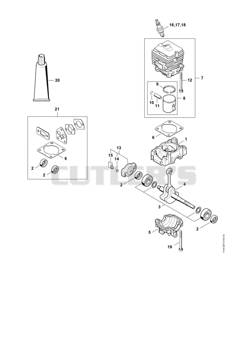 Crankcase, Cylinder