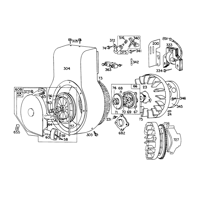 Engine Briggs & Stratton Model 190402 Type 0989-01 (continued)