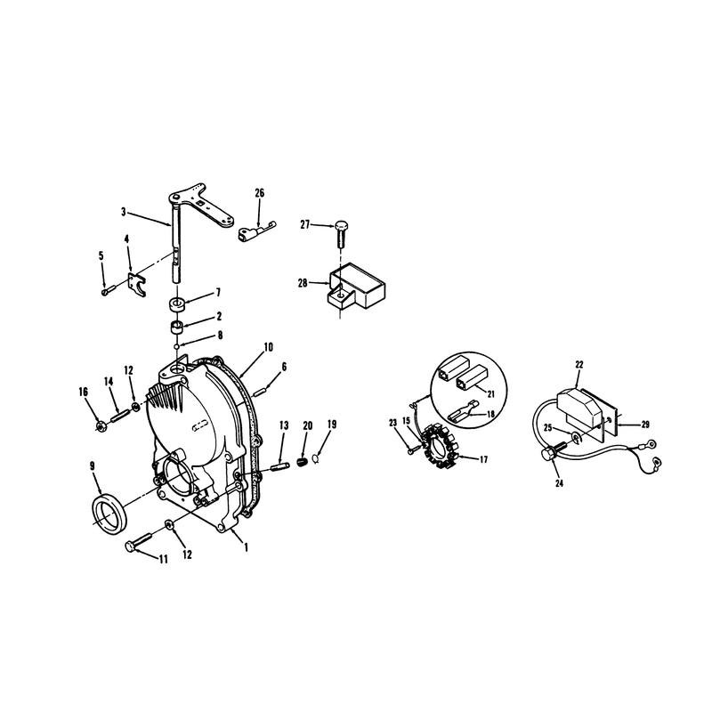 Gearcase Ignition Control Alternator and Regulator