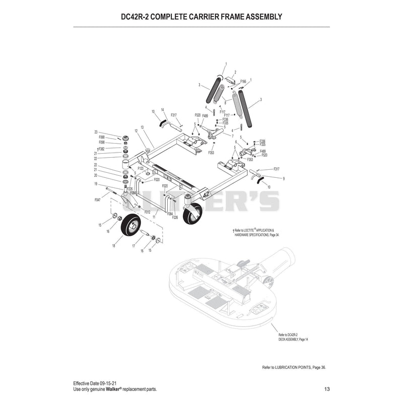 DC42R-2 Complete Carrier Frame Assembly
