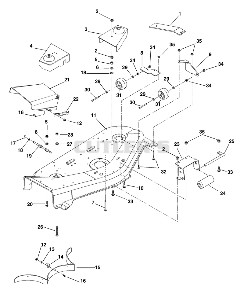 Mower Pan And Roller