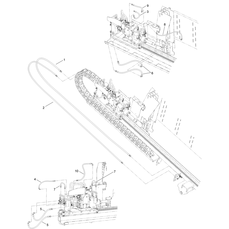 Thrust Frame Hydraulic Hose Assembly No 1