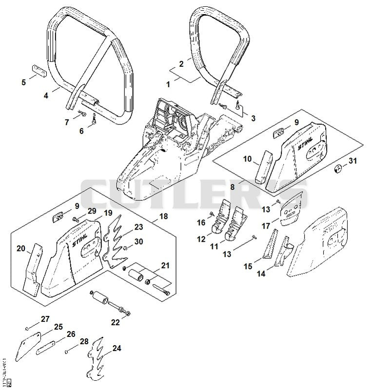 Handlebar, Chain sprocket cover
