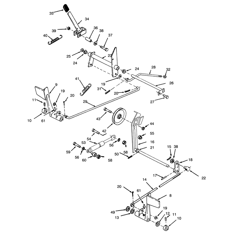 Clutch Brake and Speed Control Linkage