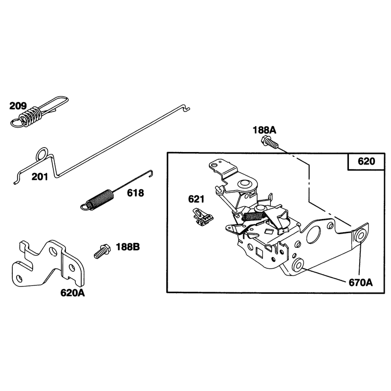 Engine Briggs and Stratton Model 128802-0615-01