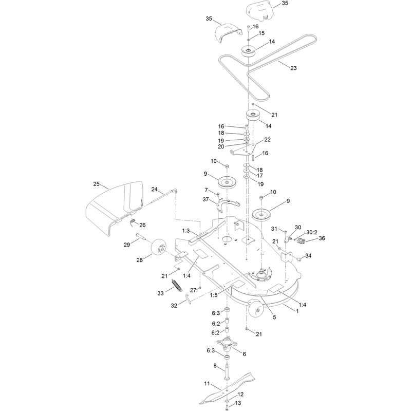 42in Deck and Decal Assembly