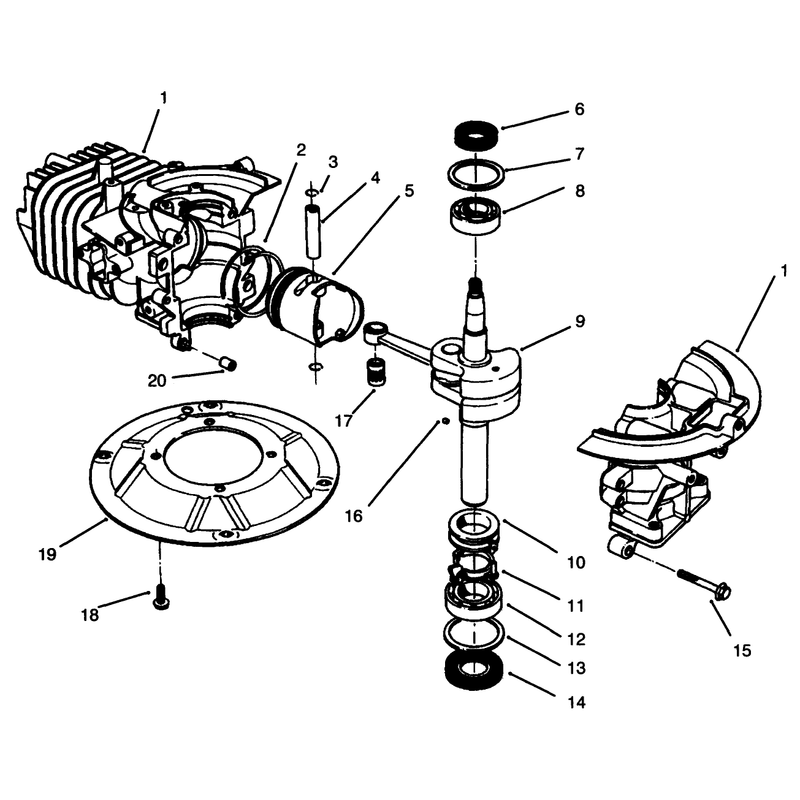 Crankshaft Assembly Model No 47pr4-3