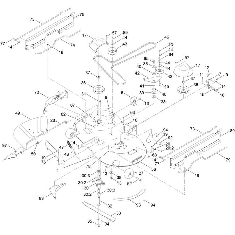 42 Inch Deck Assembly
