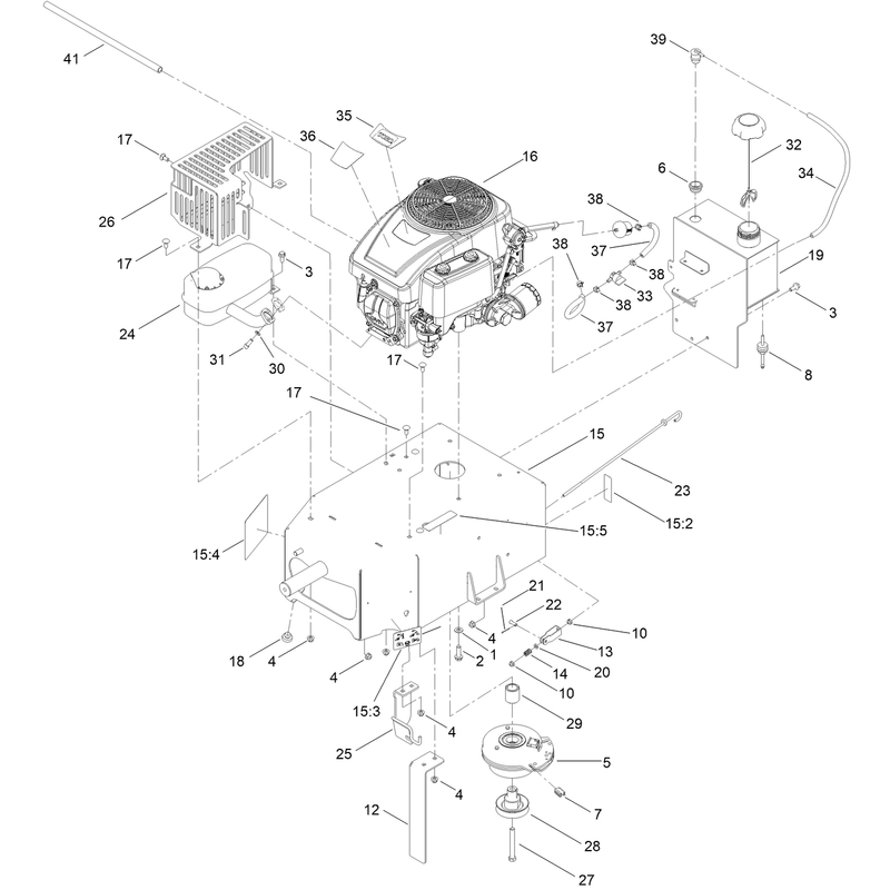 Engine and Frame Assembly