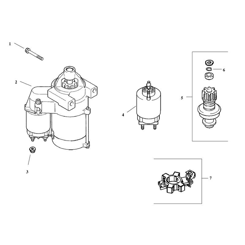 Group 7 Starter Assembly Kohler CV20S-PS65585