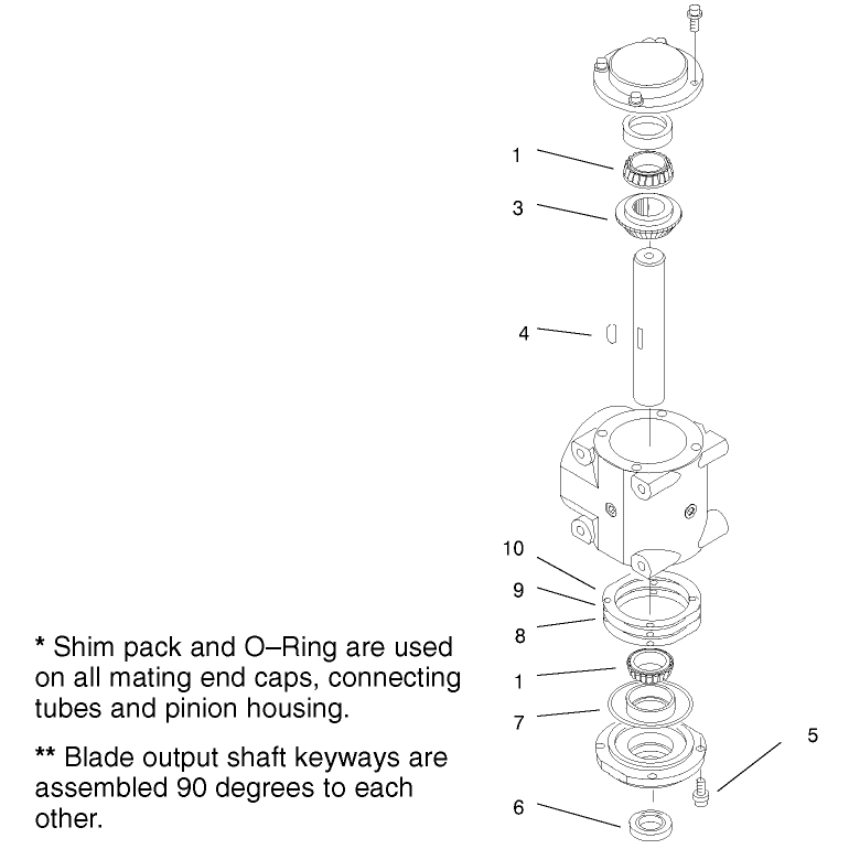 Righthand Shaft Service Assembly No 104-2427