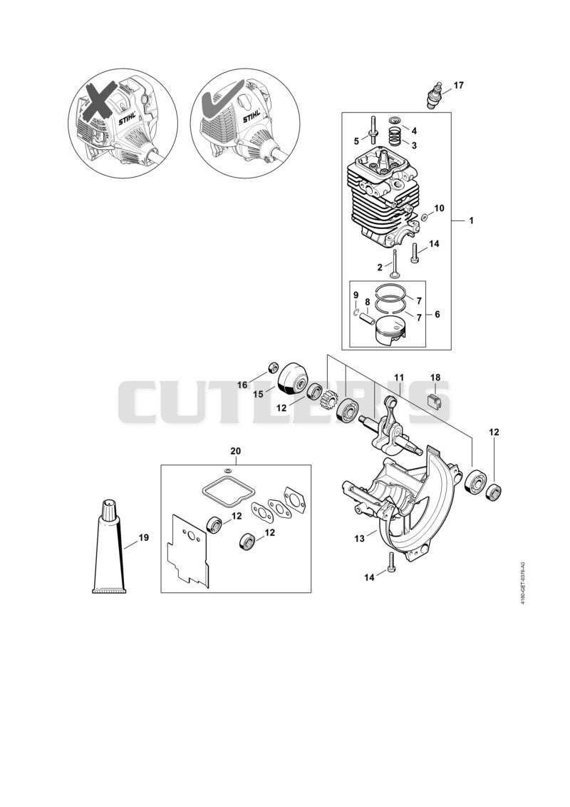 Cylinder, Engine pan ⇥ 508613634