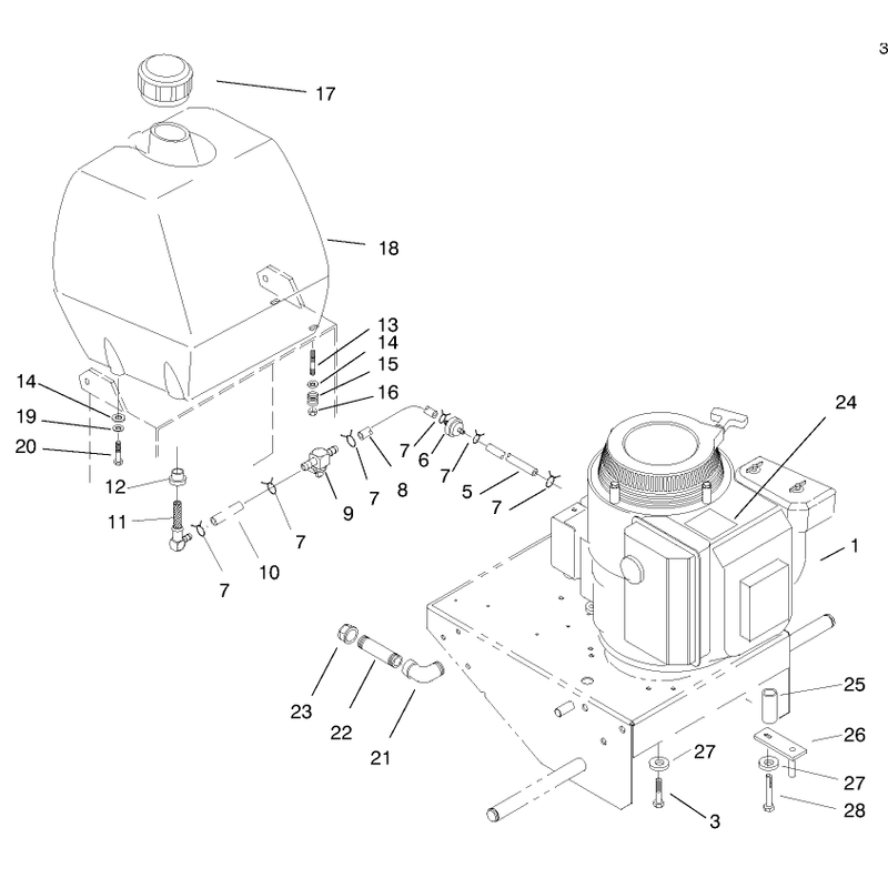 Engine and Fuel Tank