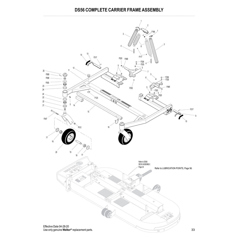 DS56 COMPLETE CARRIER FRAME ASSEMBLY