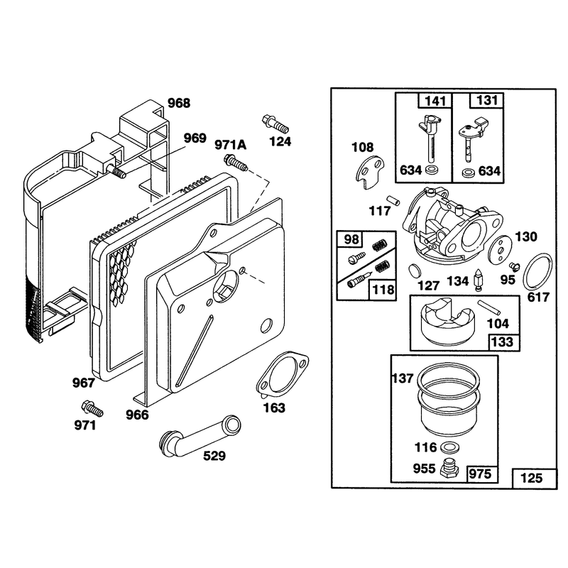 Engine Briggs and Stratton Model 124702-3115-01