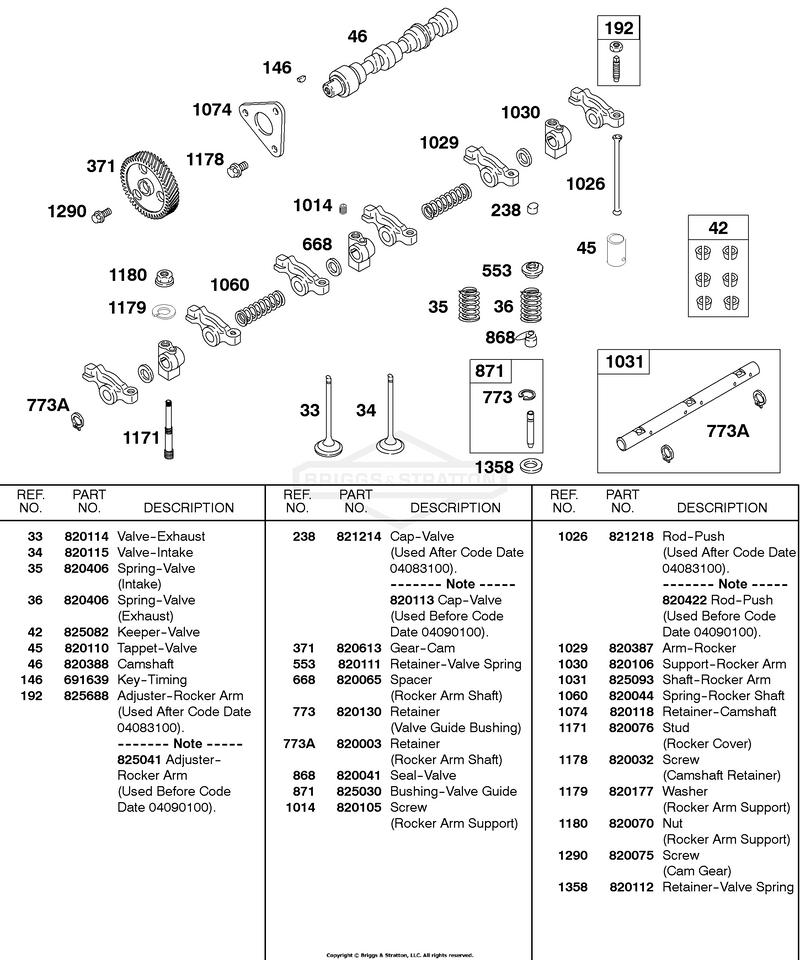Rocker Arms, Valves, Valve Springs