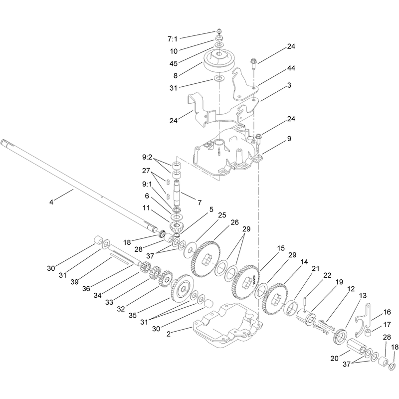 Gear Case Assembly No 74-1860