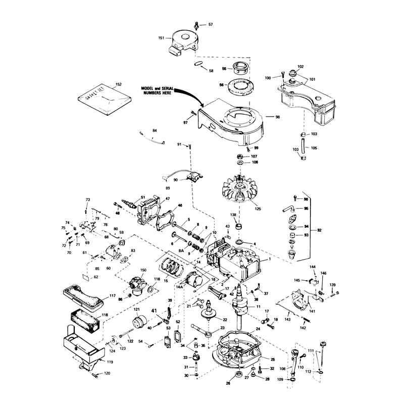 Engine Tecumseh Model No Tvs100-44001