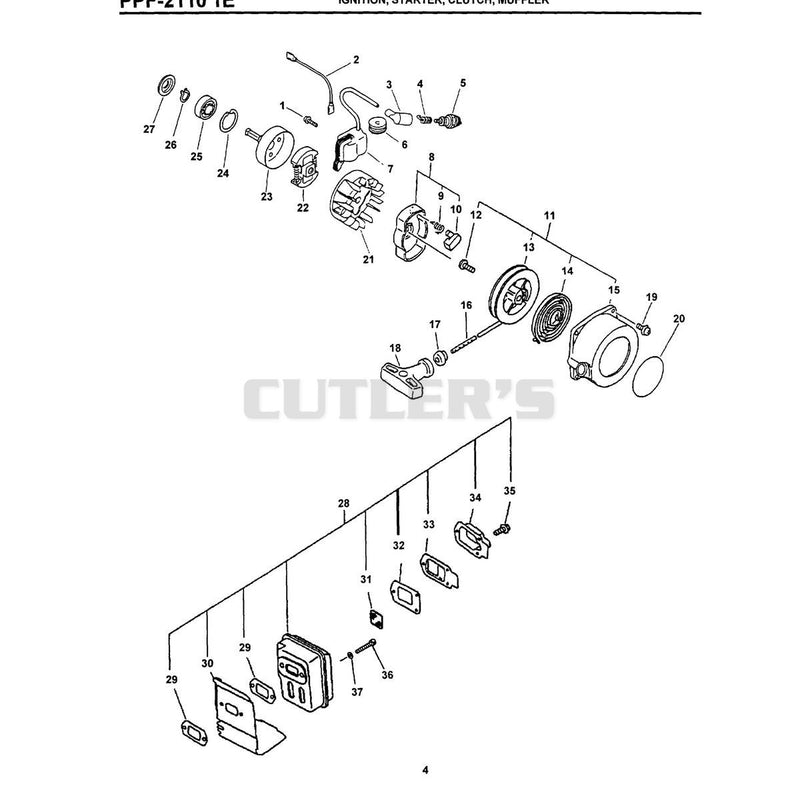 Ppf-2110 1E Ignition, Starter, Clutch, Muffler