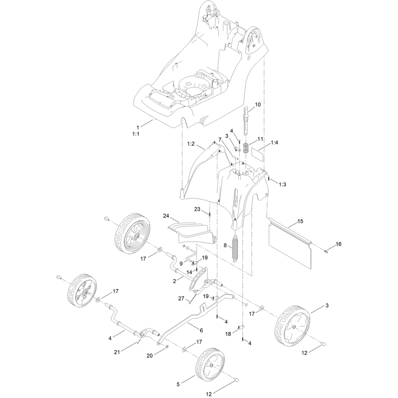 Traction and Height of Cut Assembly