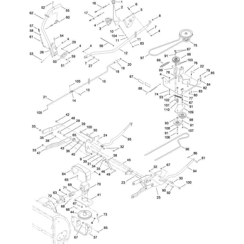 Handle, Belt and Drive Assembly