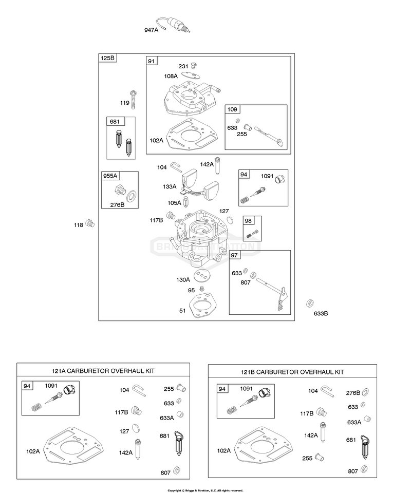 Carburetor, Carburetor Overhaul Kit