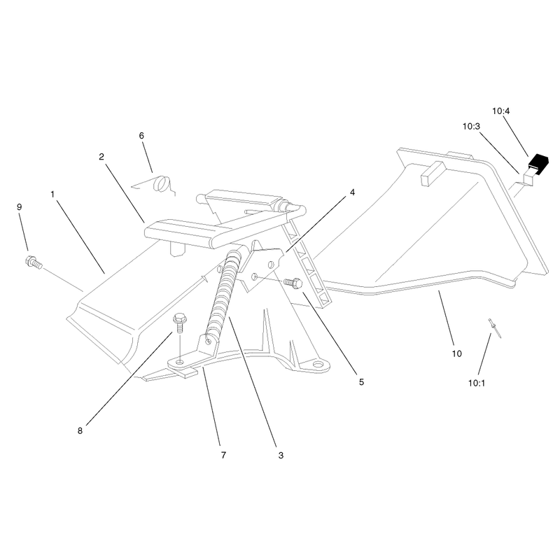 Rear Bag Discharge Chute Assembly Model 20037 Only