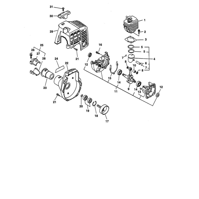 ENGINE, EXTERNAL/INTERNAL, CRANKCASE, FAN HOUSING, COVER