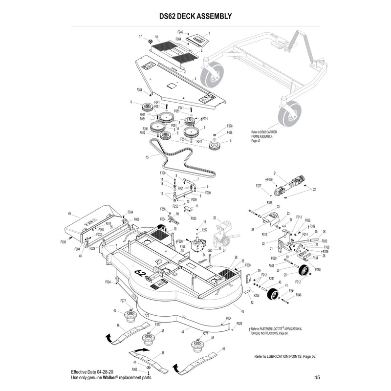 DS62 DECK ASSEMBLY