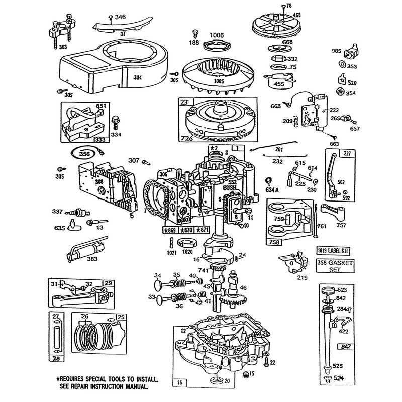Engine Briggs And Stratton Model 281707-0226-01