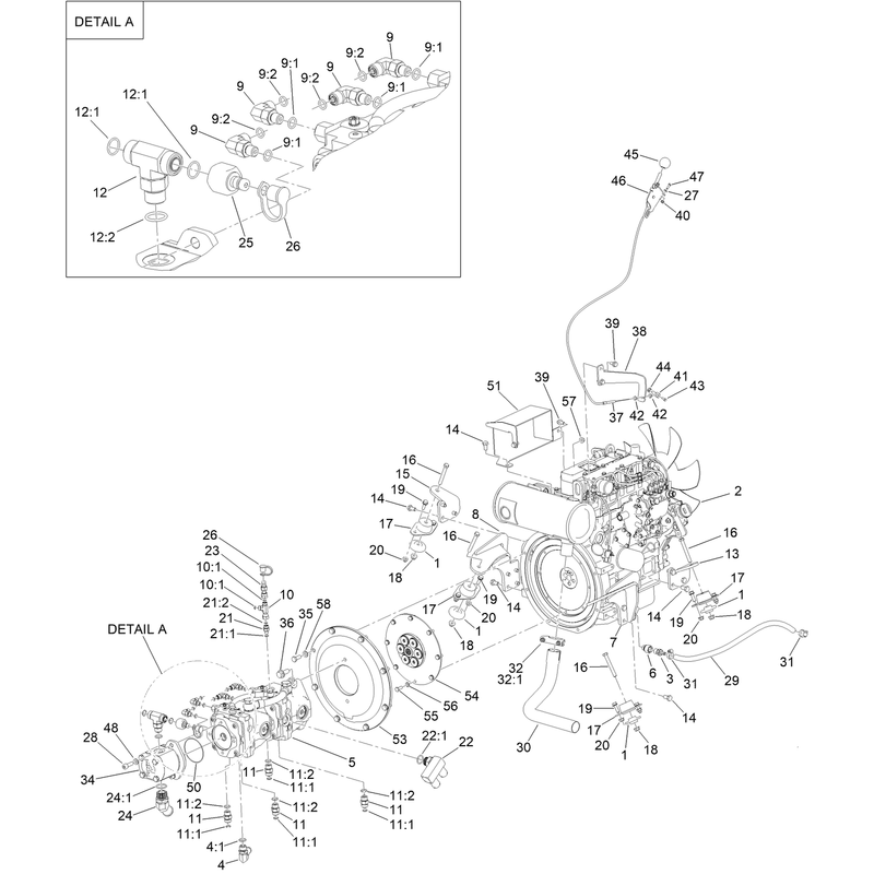 Engine and Pump Assembly