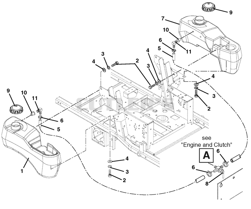 Fuel Tanks And Hoses - Non EFI