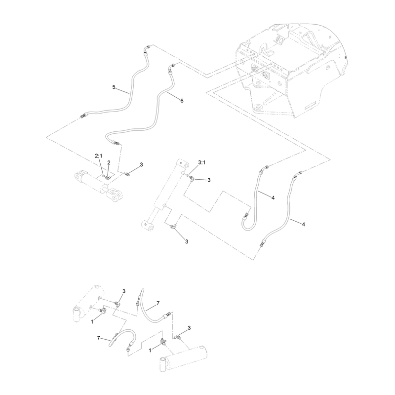 Backfill Blade Hose Assembly
