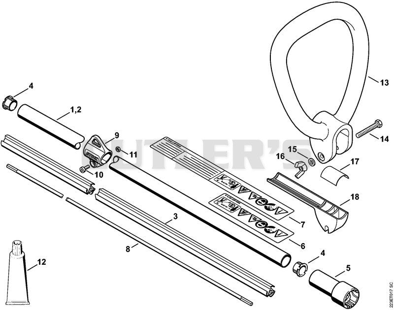 Drive tube assembly, Loop handle