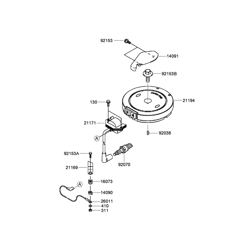 Electric Equipment Assembly Kawasaki FJ180V-AS34