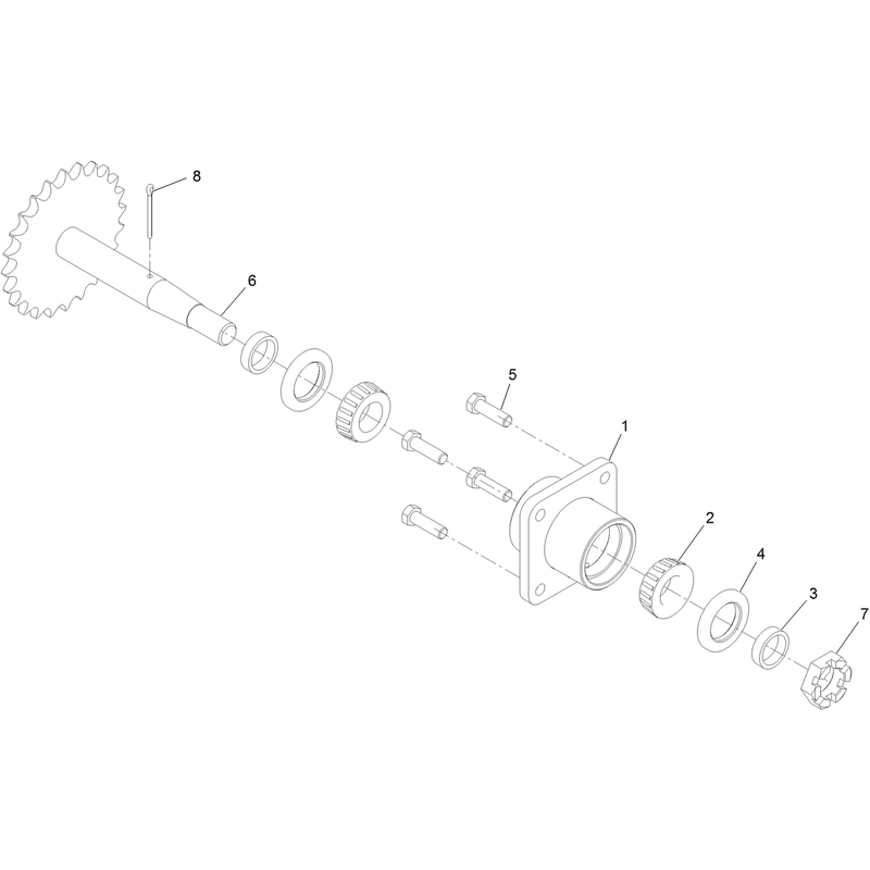 Axle and Bearing Assembly No. 116-9545
