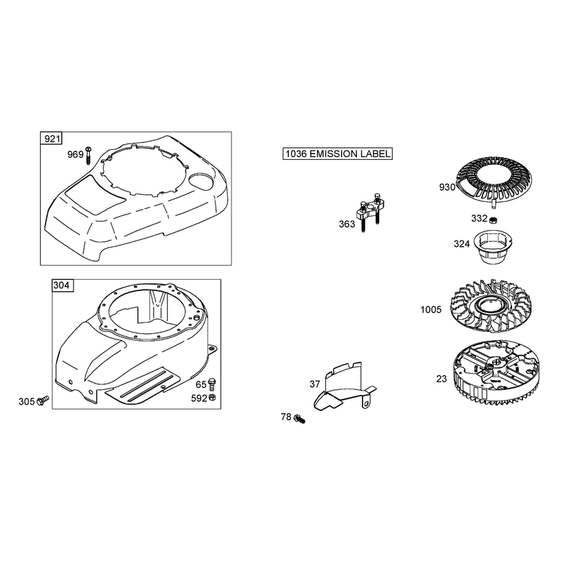Blower Housing Assembly Briggs and Stratton 122672-0192-E1