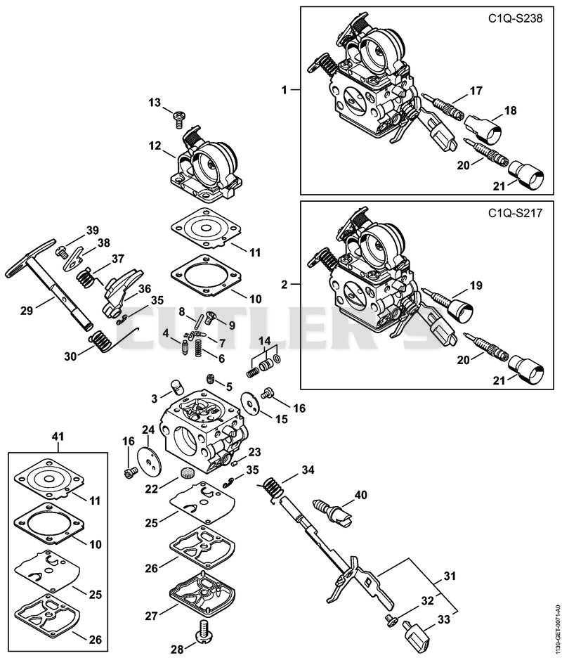 Carburetor C1Q-S238, C1Q-S217