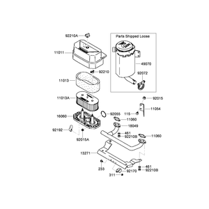 Air Filter and Muffler Assembly