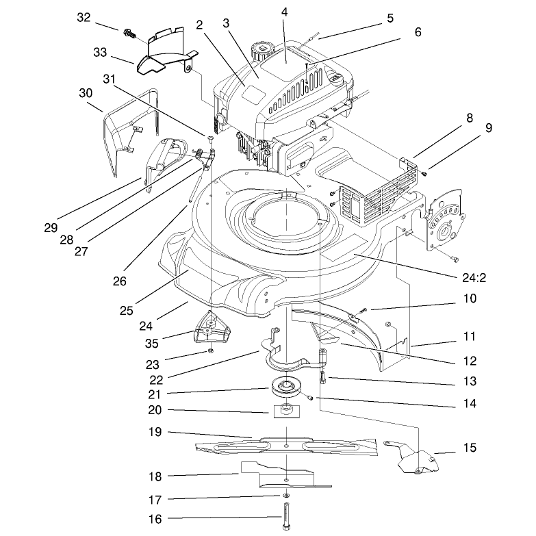 Engine and Blade Assembly